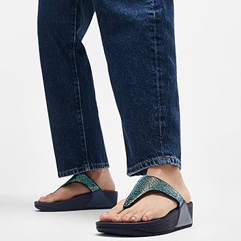 Amazon.com | FitFlop Women's Lulu Crystal Embellished Toe